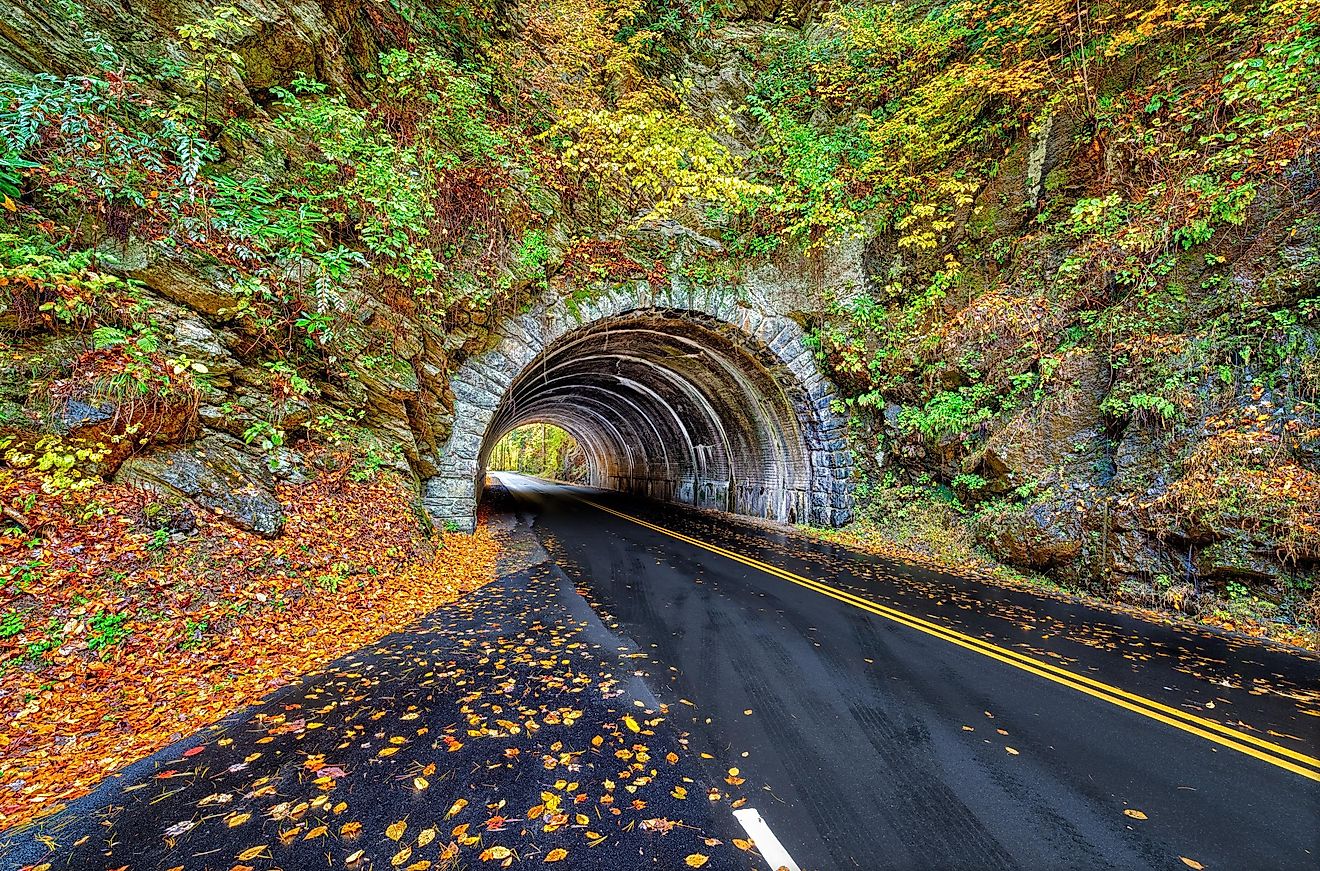 The landmark Smoky Mountains tunnel, located between Townsend, Tennessee, and Cades Cove.