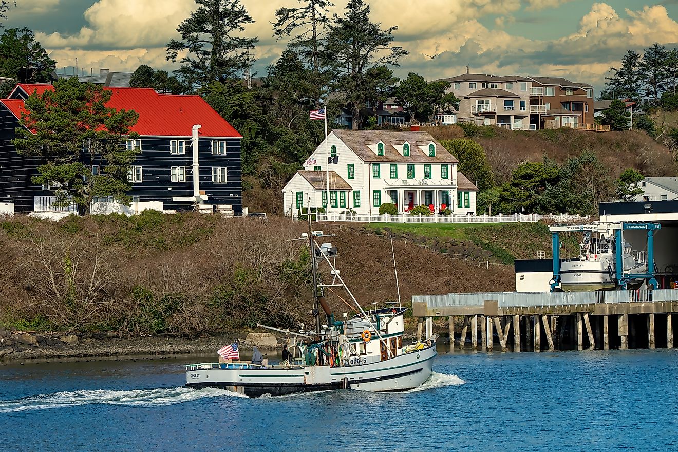 A commercial fishing boat in Newport, Oregon. Editorial credit: Bob Pool / Shutterstock.com