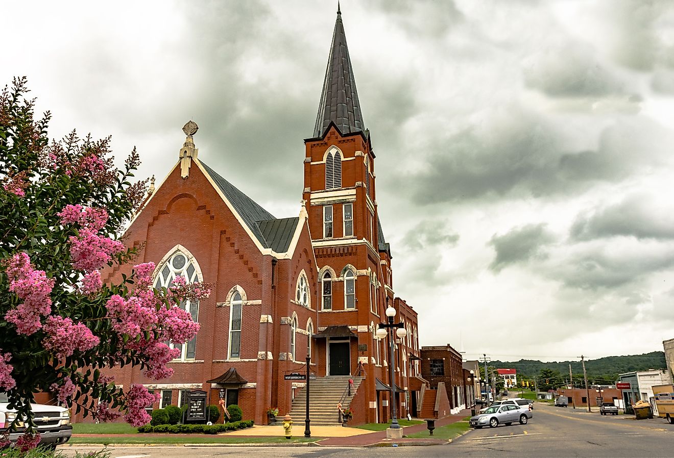 First Methodist Church in Pulaski, Tennessee. Image credit JNix via Shutterstock