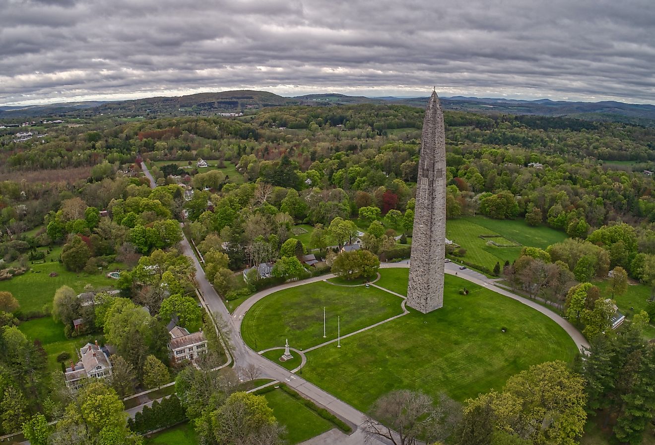 Overlooking the Bennington Battle Monument in Bennington, Vermont.