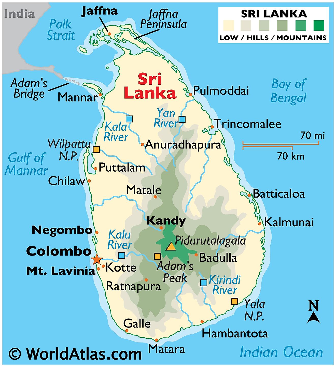 where is sri lanka map