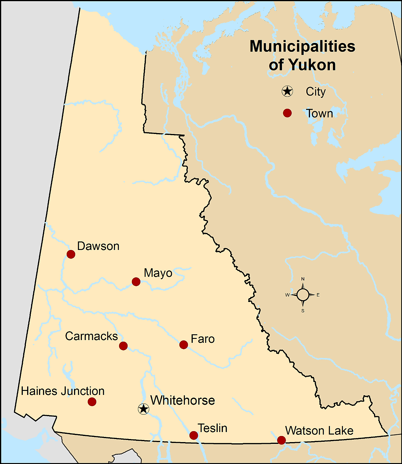 Detailed Map Of Yukon