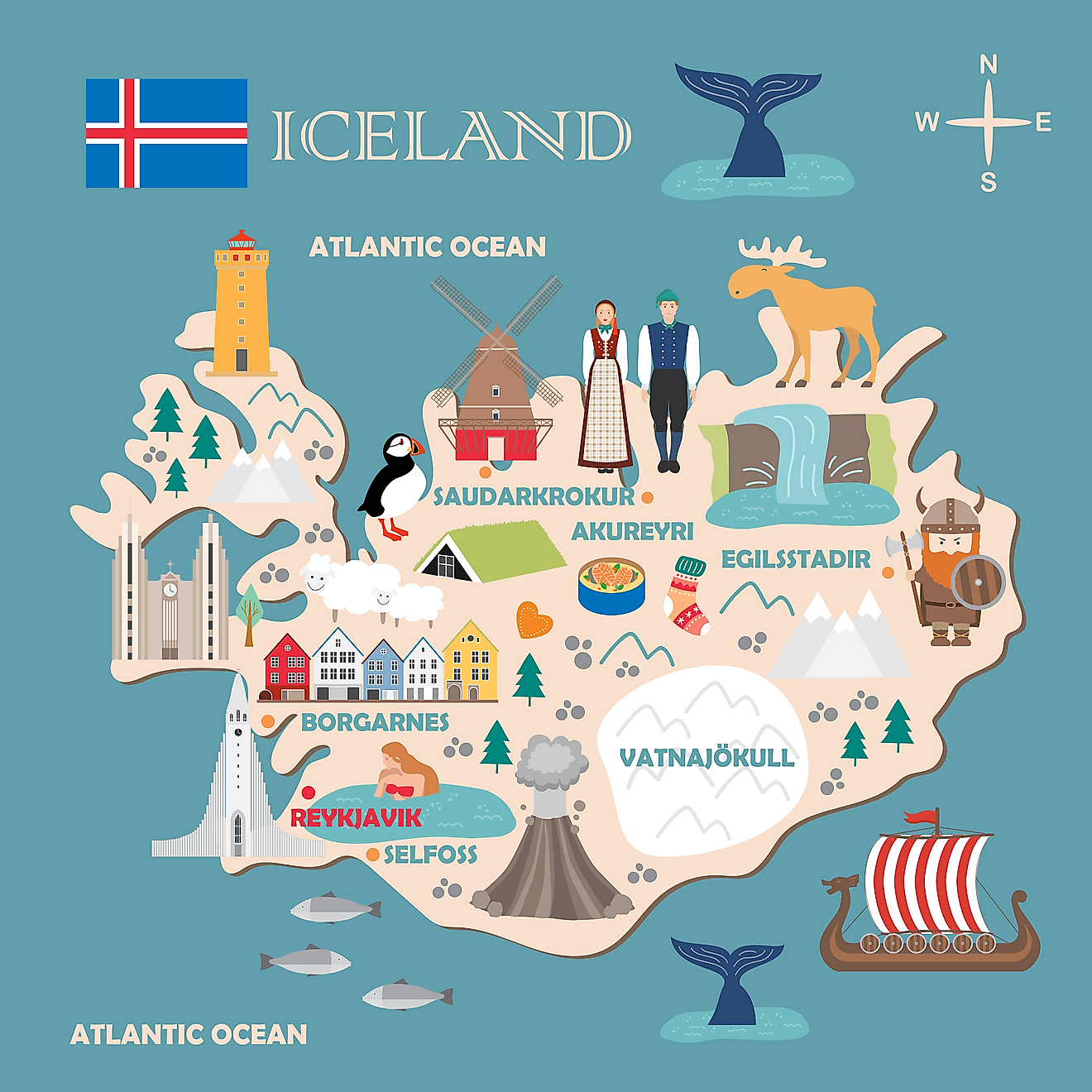 Iceland In Map