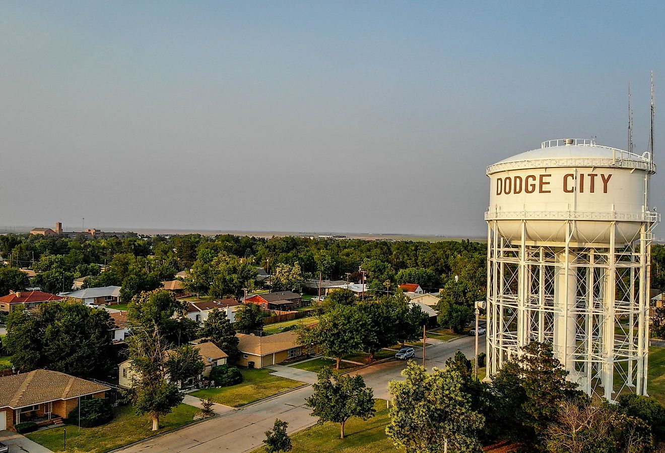 Aerial view of Dodge City, Kansas. Image credit Eduardo Medrano via Shutterstock.