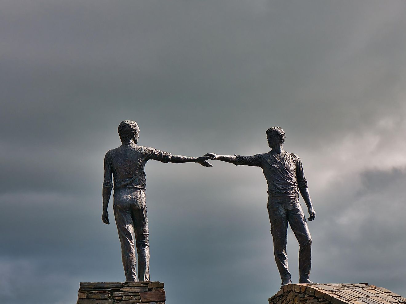 Hands Across the Divide - a sculpture on the western side of the Craigavon Bridge in Derry ~ Londonderry, NI, symbolising reconciliation after the Troubles.