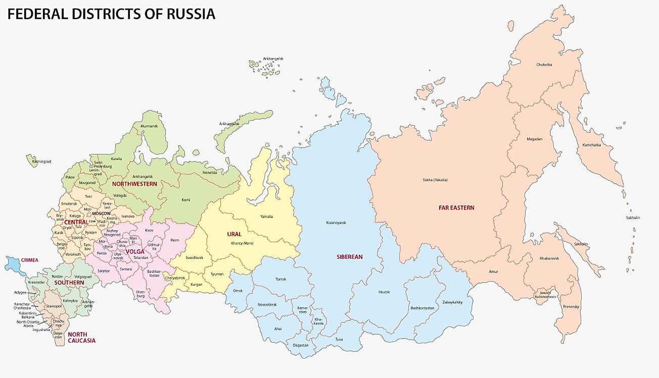 Russian Republics Map