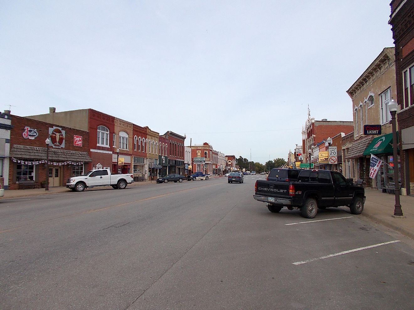 Downtown street in Council Grove, Kansas.