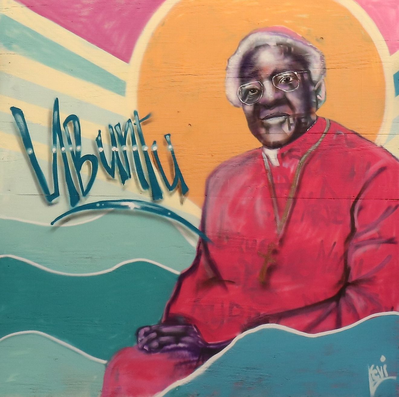 Archbishop Desmond Tutu is often associated with "ubuntu theology", By Elvert Barnes - https://www.flickr.com/photos/perspective/50575755041/, CC BY-SA 2.0, https://commons.wikimedia.org/w/index.php?curid=150402685