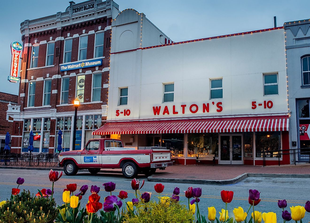 Downtown Bentonville, Arkansas. Image credit RozenskiP via Shutterstock