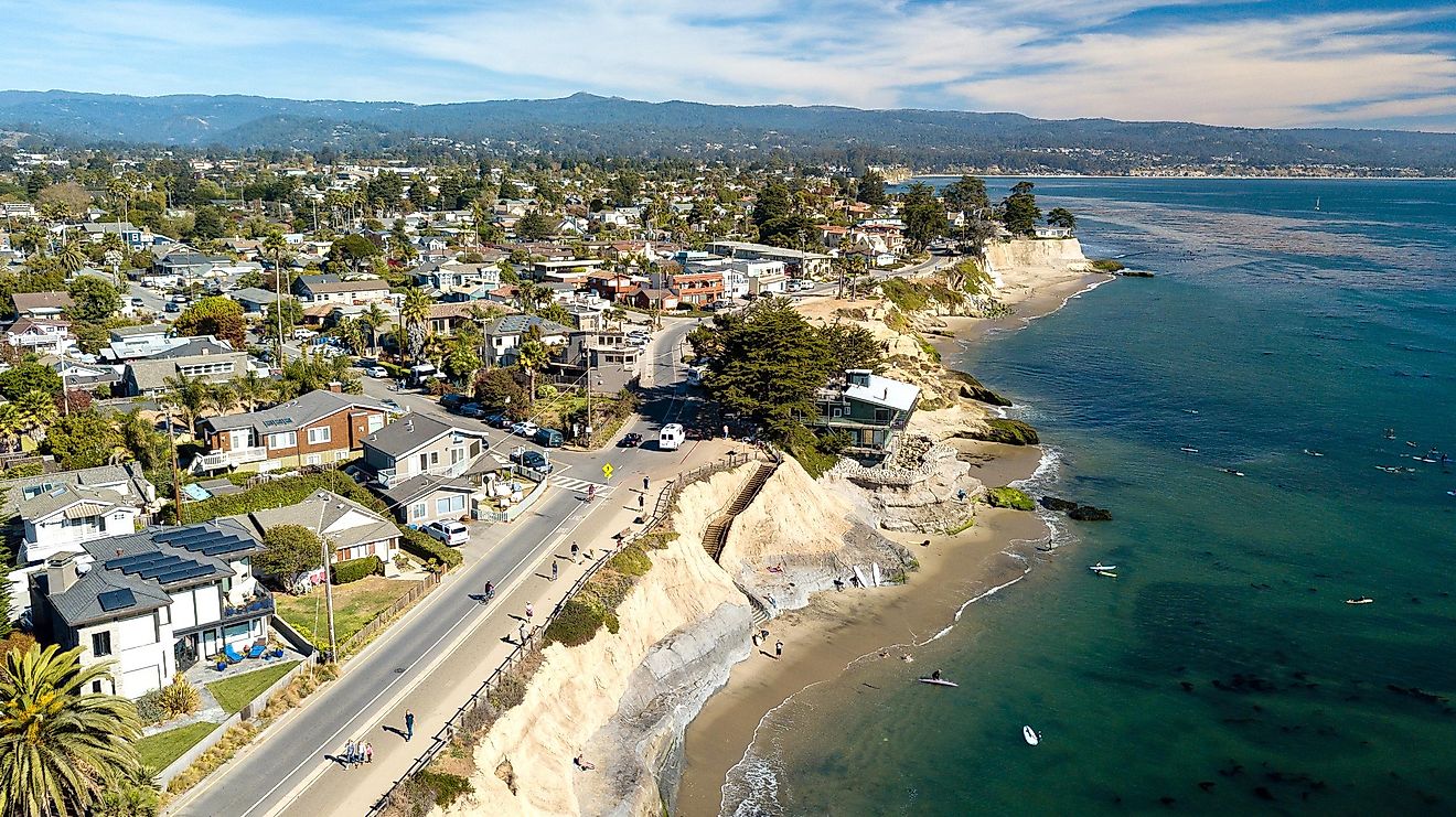 Aerial view of Santa Cruz