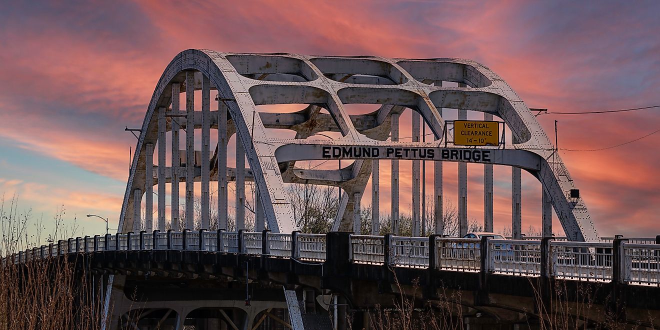 Edmund Pettus Bridge in Selma. Editorial credit: JNix / Shutterstock.com