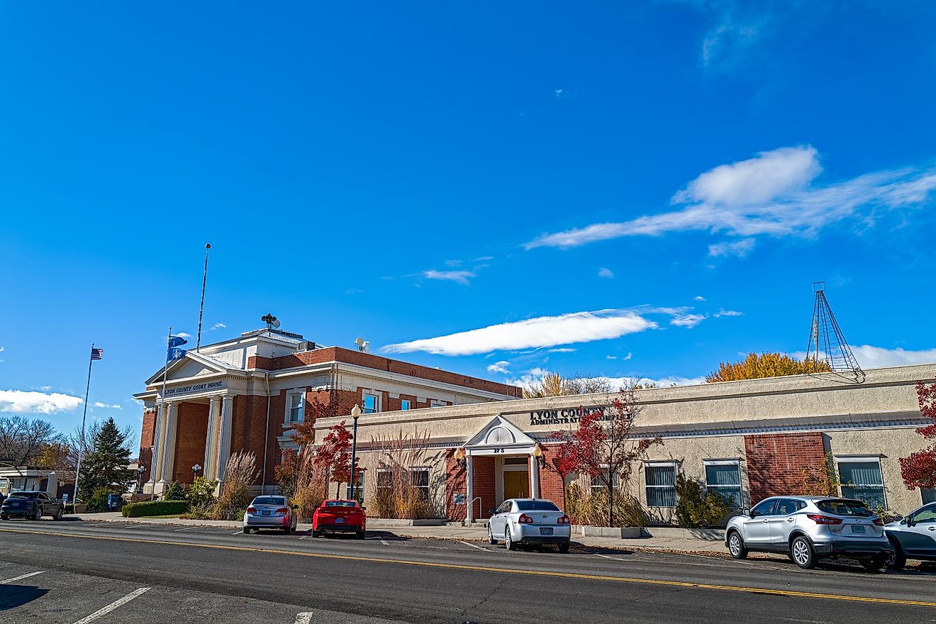 Rustic buildings in the town of Yerington, Nevada. Editorial credit: davidrh / Shutterstock.com