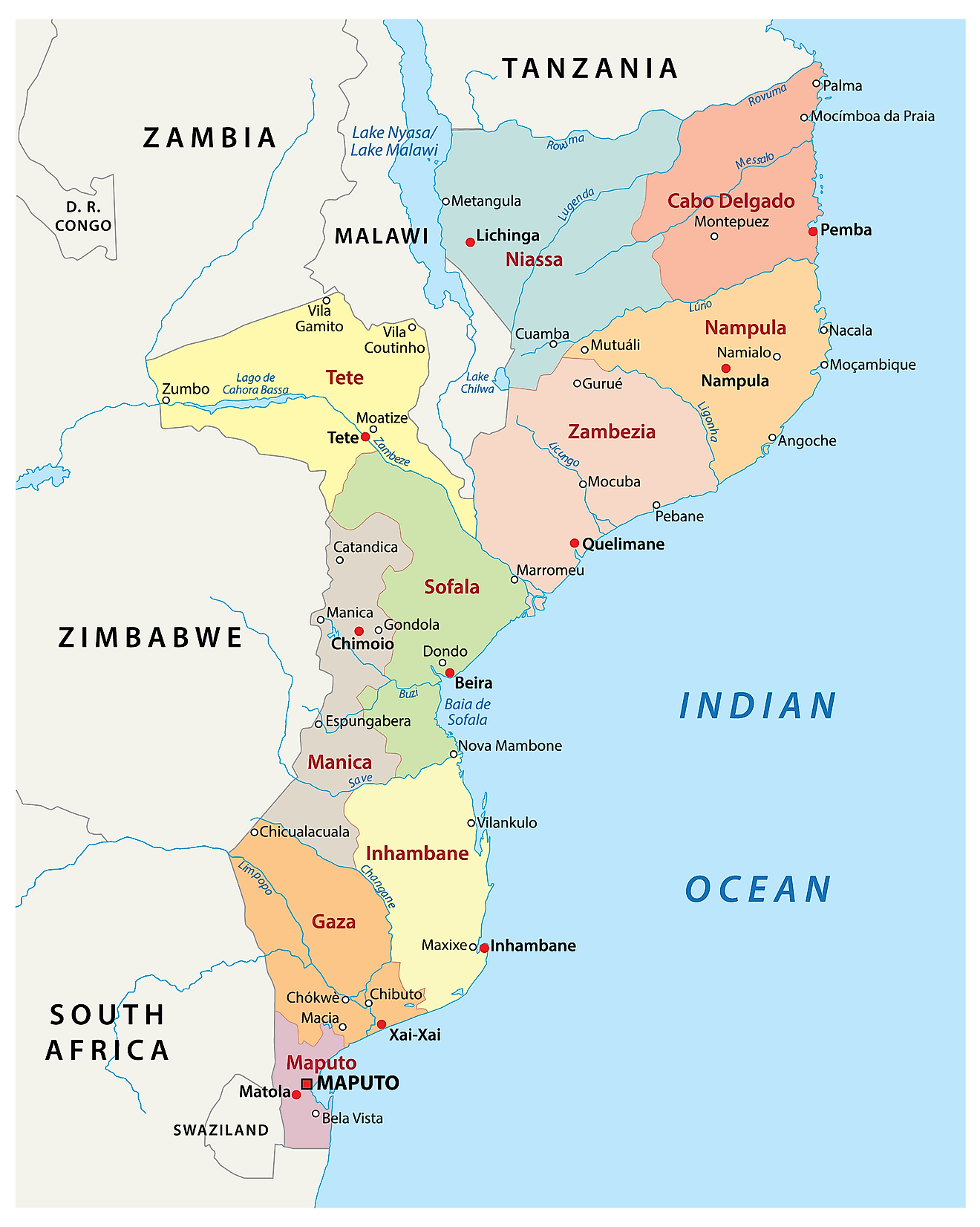 Mozambique Maps & Facts - World Atlas