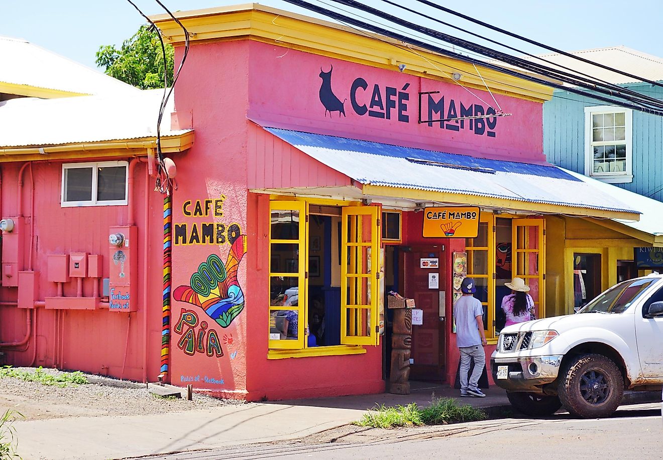 PAIA, HI -30 MARCH 2015- Paia, a cute town with restaurants and art galleries and the last stop on the Road to Hana on the North Shore of Maui, is often called the World Capital of Windsurfing. Editorial Credit: EQRoy via Shutterstock