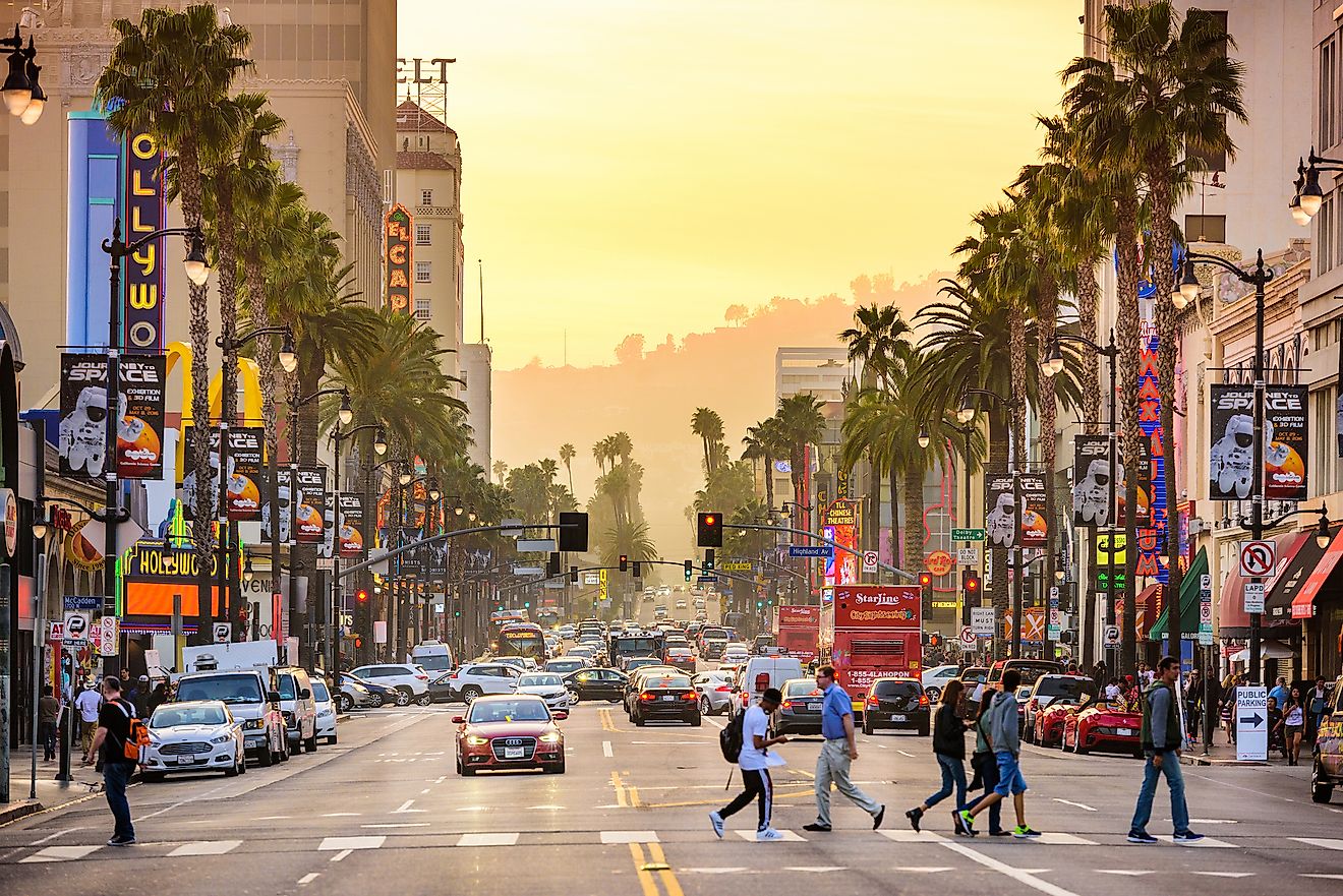 Walk of Fame, Hollywood Boulevard, Los Angeles. Editorial credit: Sean Pavone / Shutterstock.com