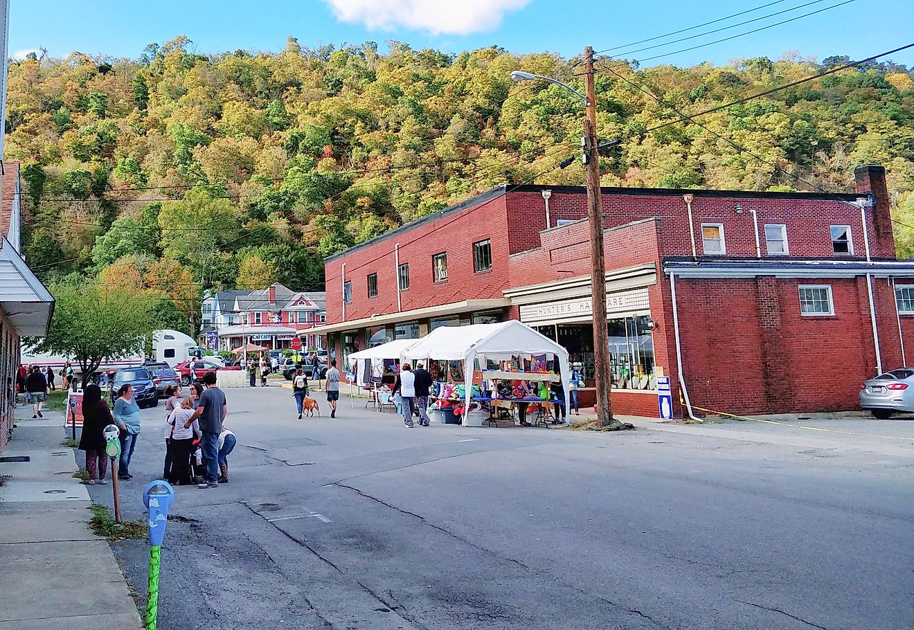 Apple Butter Festival Booths in Historic Downtown Berkeley Springs, Morgan County WV