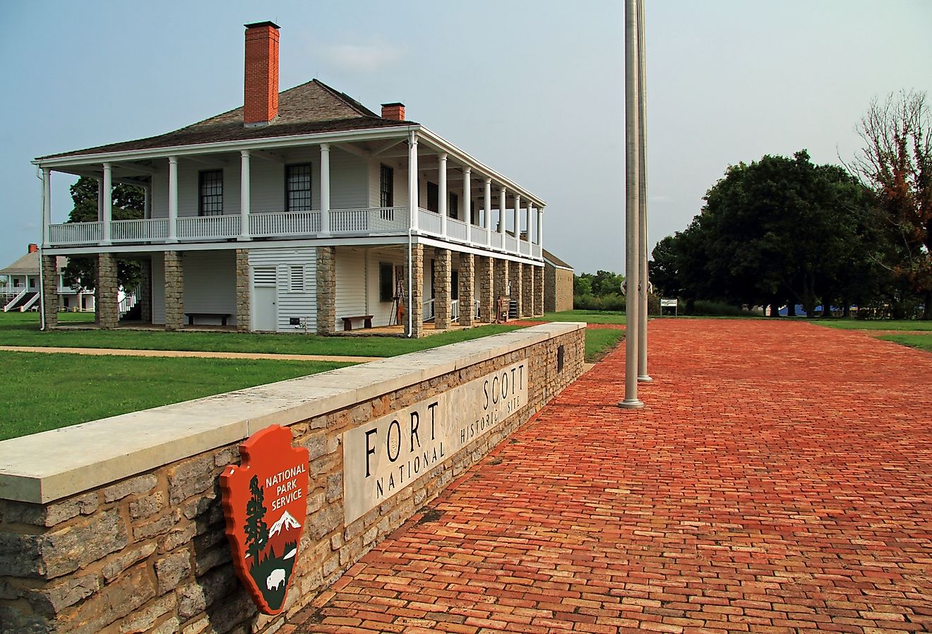 View of Fort Scott building in Fort Scott, Kansas. Image credit William Silver via Shutterstock.