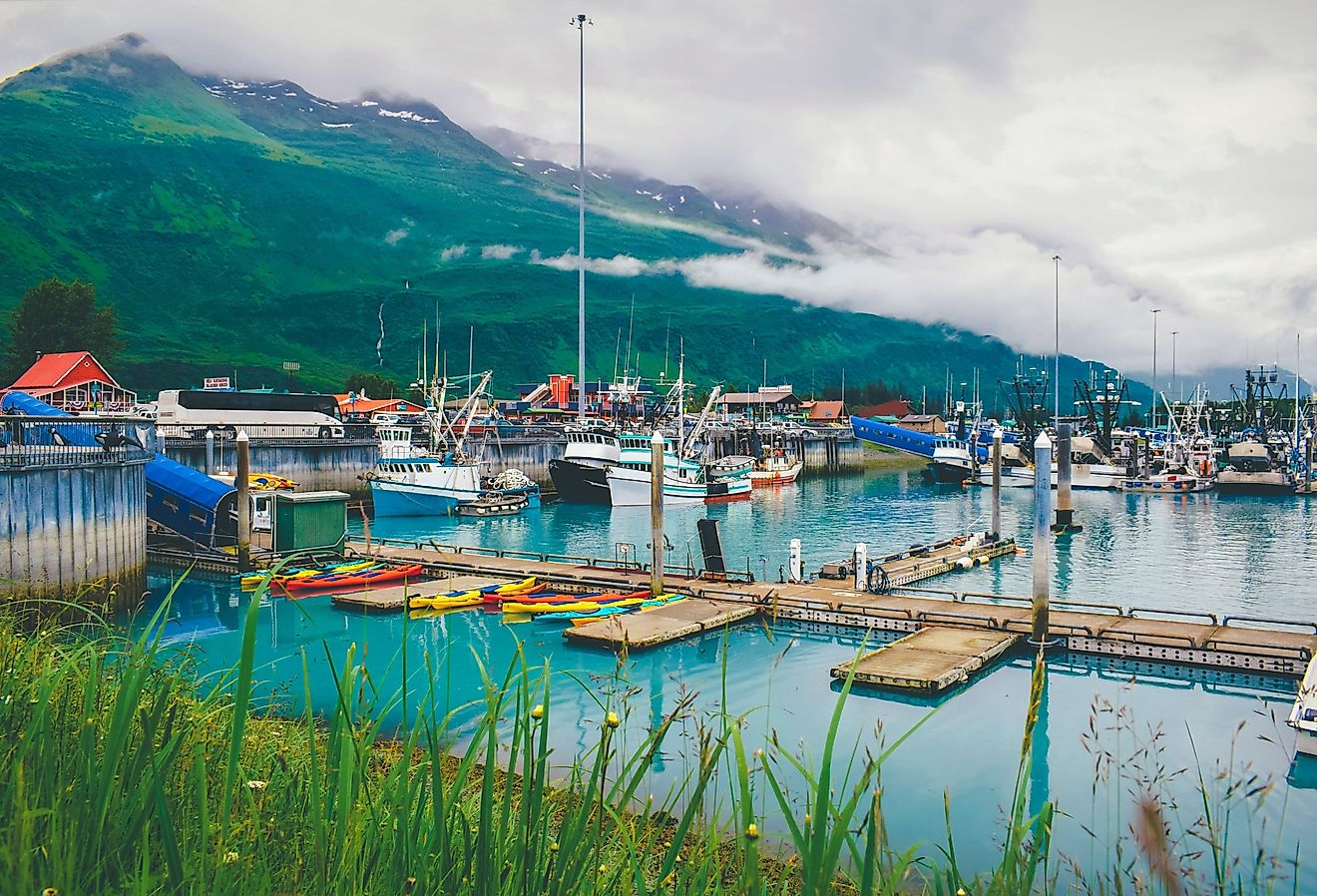 Beautiful harbor in Valdez, Alaska.