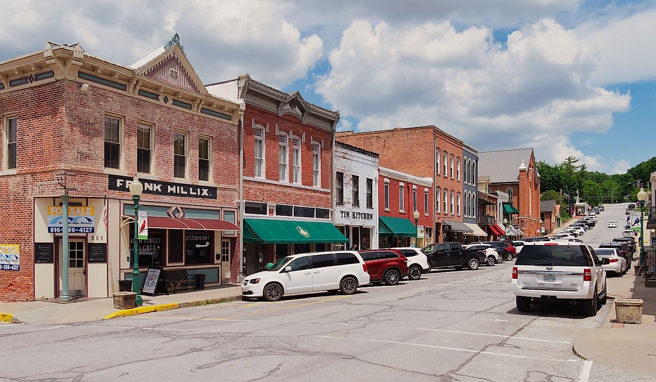Downtown Main Street in Weston, Missouri. Editorial credit: Matt Fowler KC / Shutterstock.com