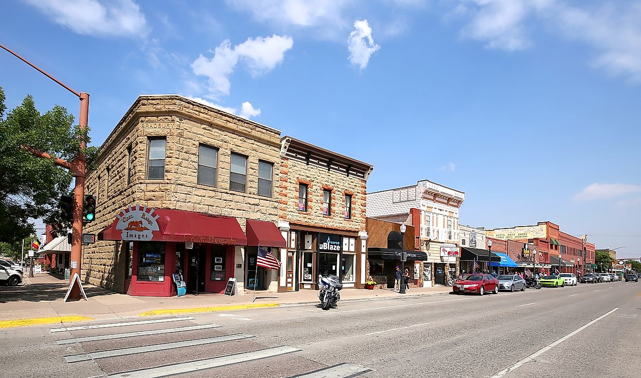 Downtown street in Cody, Wyoming. Editorial credit: Jillian Cain Photography / Shutterstock.com