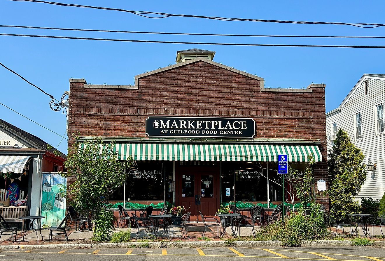 Marketplace at Guilford Food Center in Guilford, Connecticut. Editorial credit: Rachel Rose Boucher / Shutterstock.com.