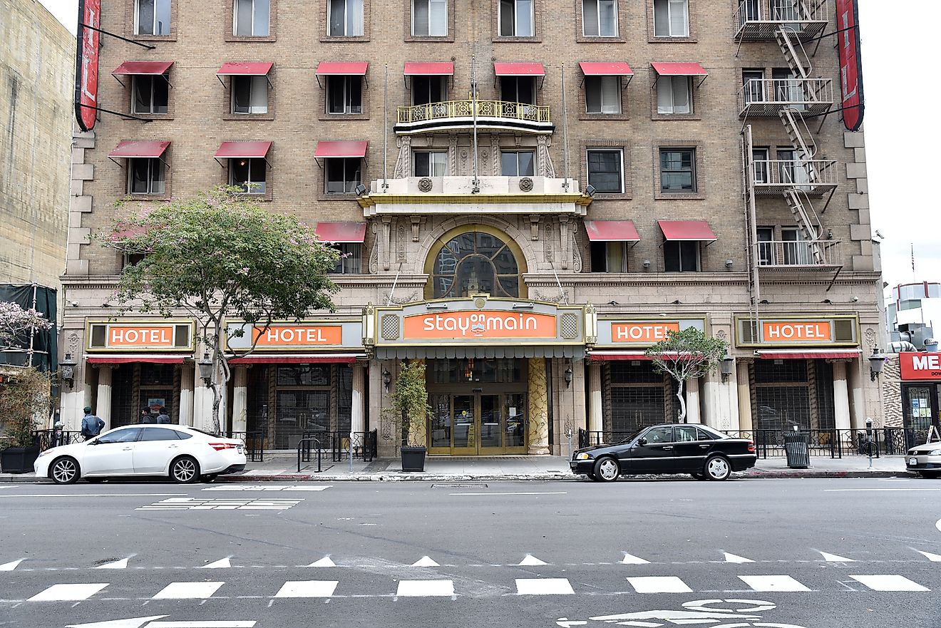 Historic Hotel Cecil in LA now known as Stay on Main. Editorial credit: MSPhotographic / Shutterstock.com