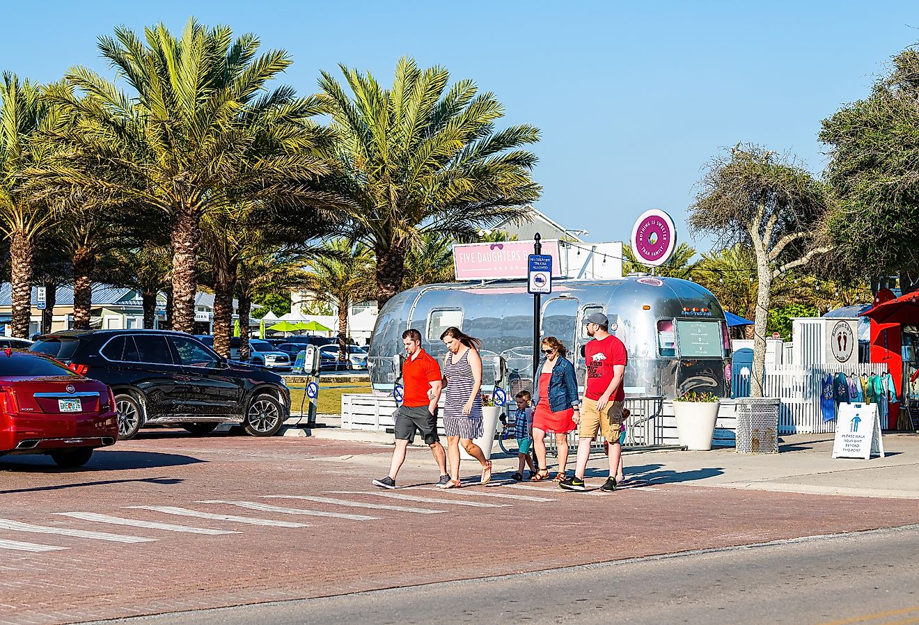 Downtown street in Seaside, Florida. Image credit Andriy Blokhin via Shutterstock