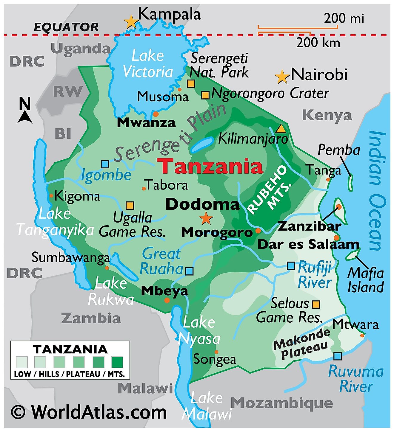Mapa De Tanzania Mapa De Rios Images And Photos Finder