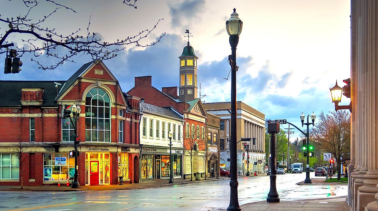 East Washington Street in Chagrin Falls, Ohio.