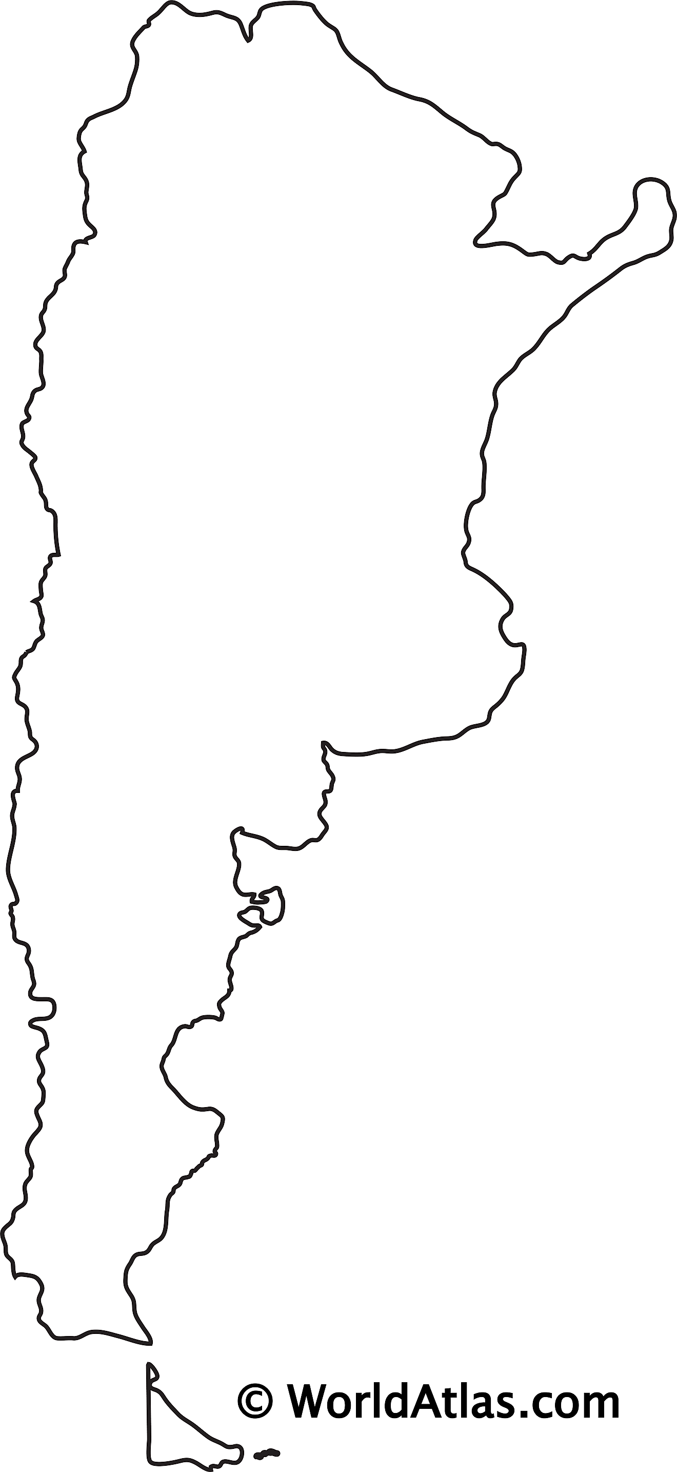 argentina map with major cities