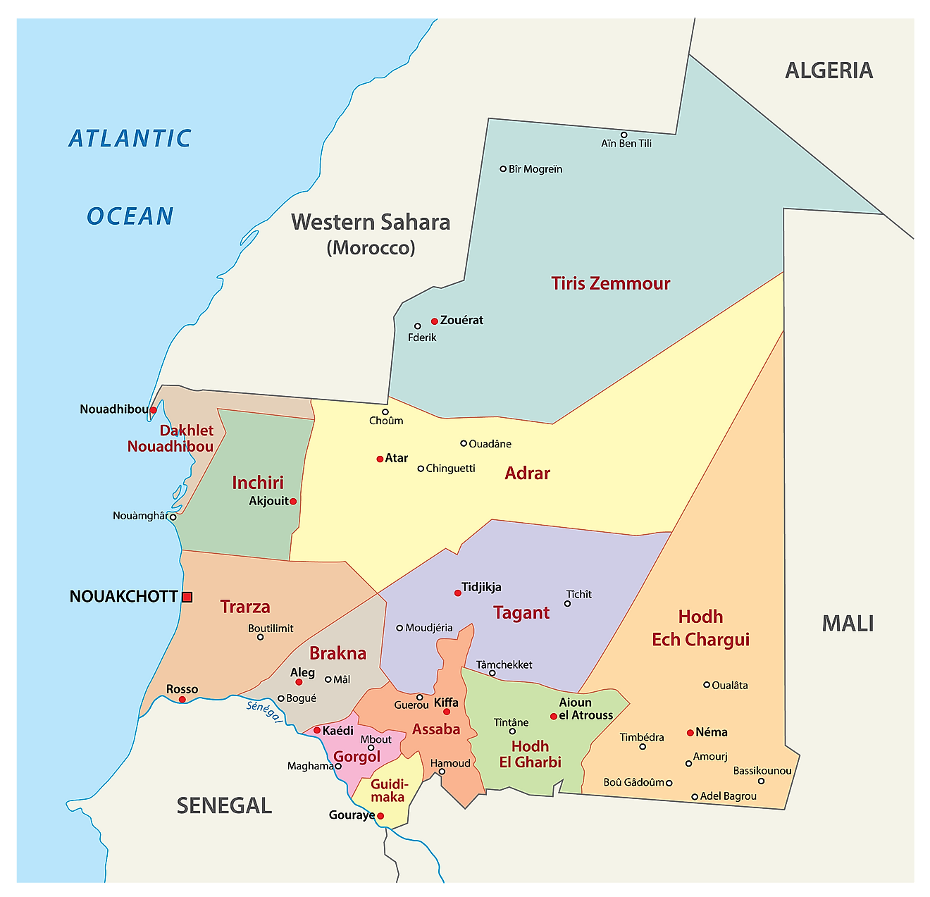 Mauritania Political Map By Maps Com From Maps Com Wo - vrogue.co