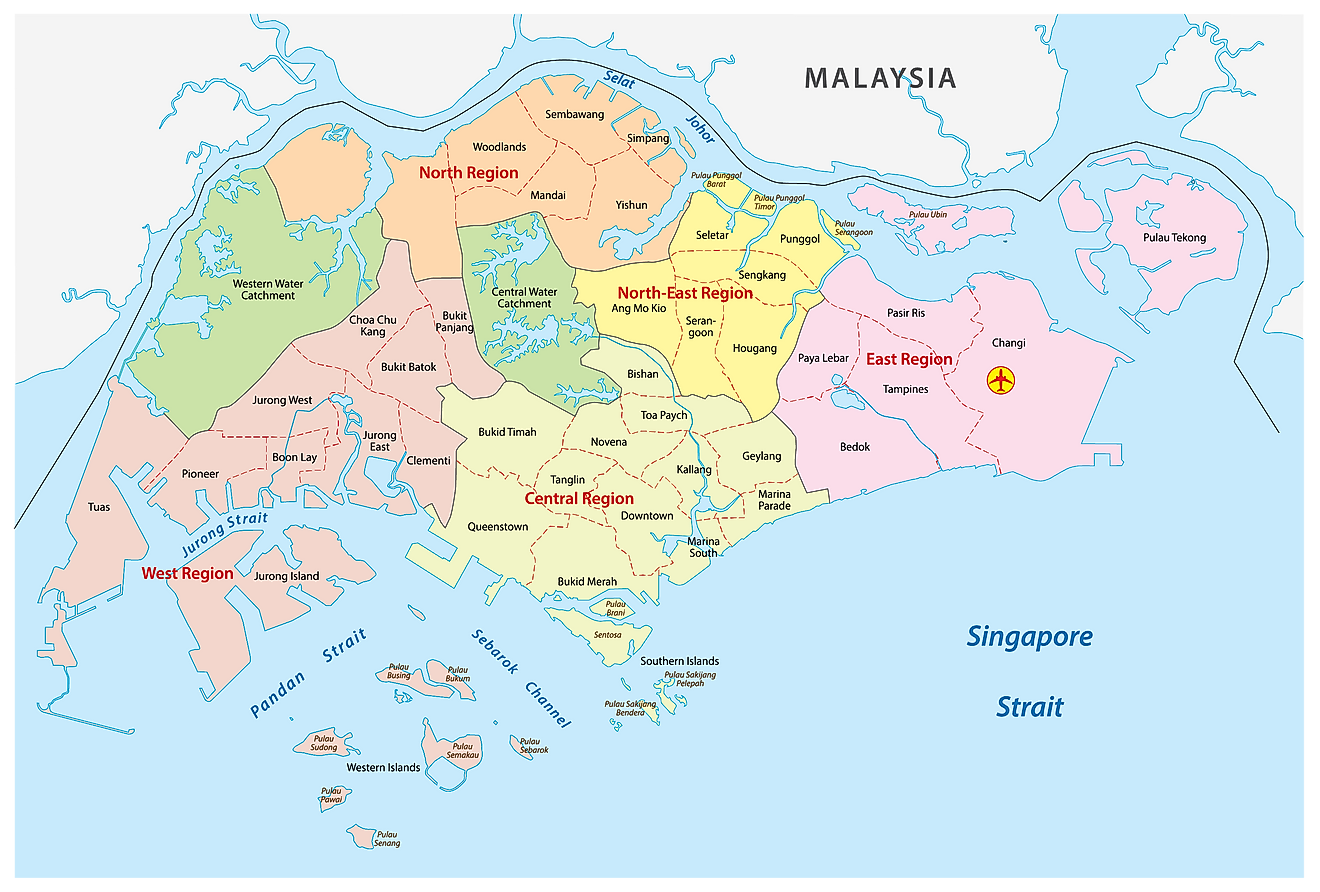 Community Development Councils Map Of Singapore 
