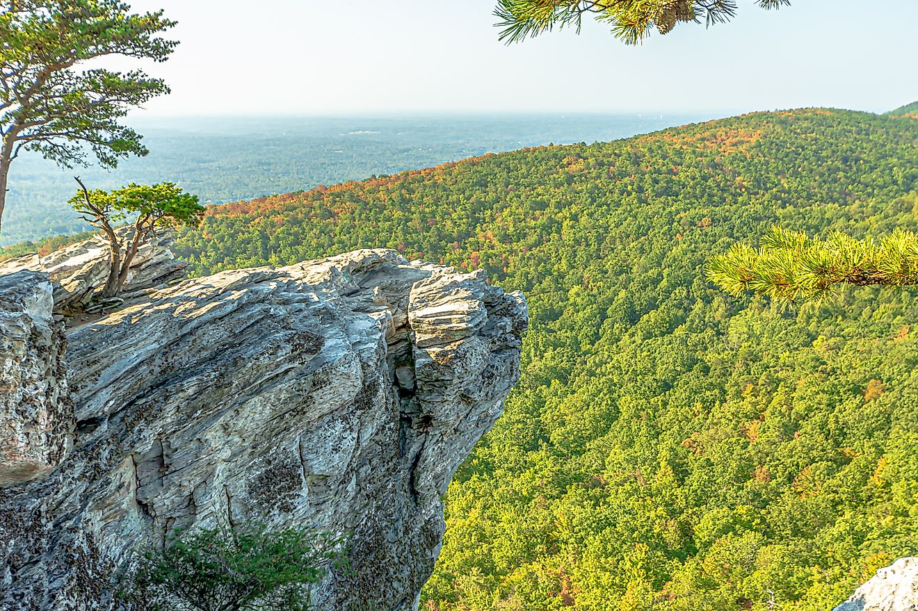 View from the peak of Hanging Rock State Park in North Carolina.