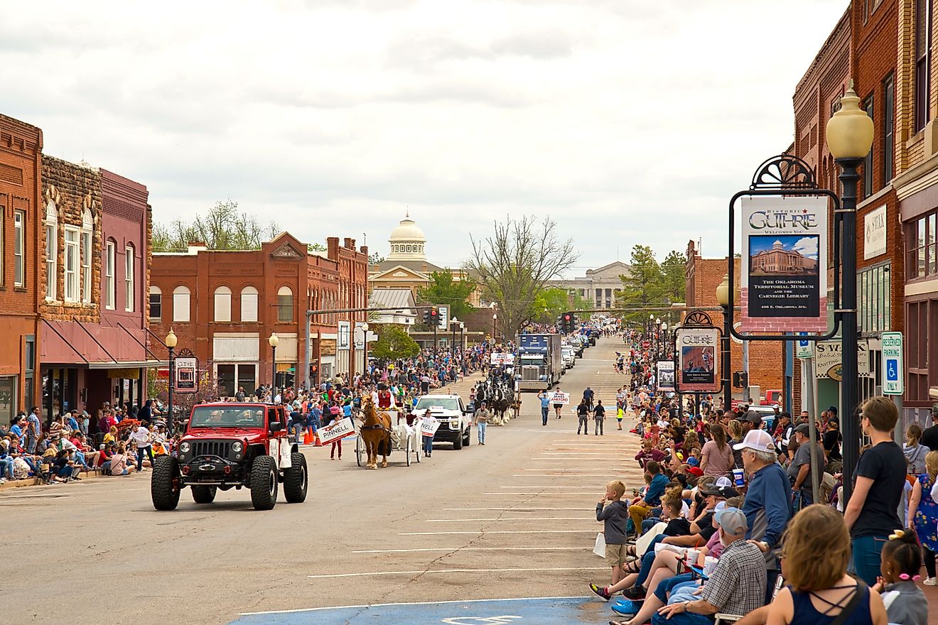 Eightey-niner day Celebrations in Guthrie,Oklahoma. Editorial credit: Andreas Stroh / Shutterstock.com.