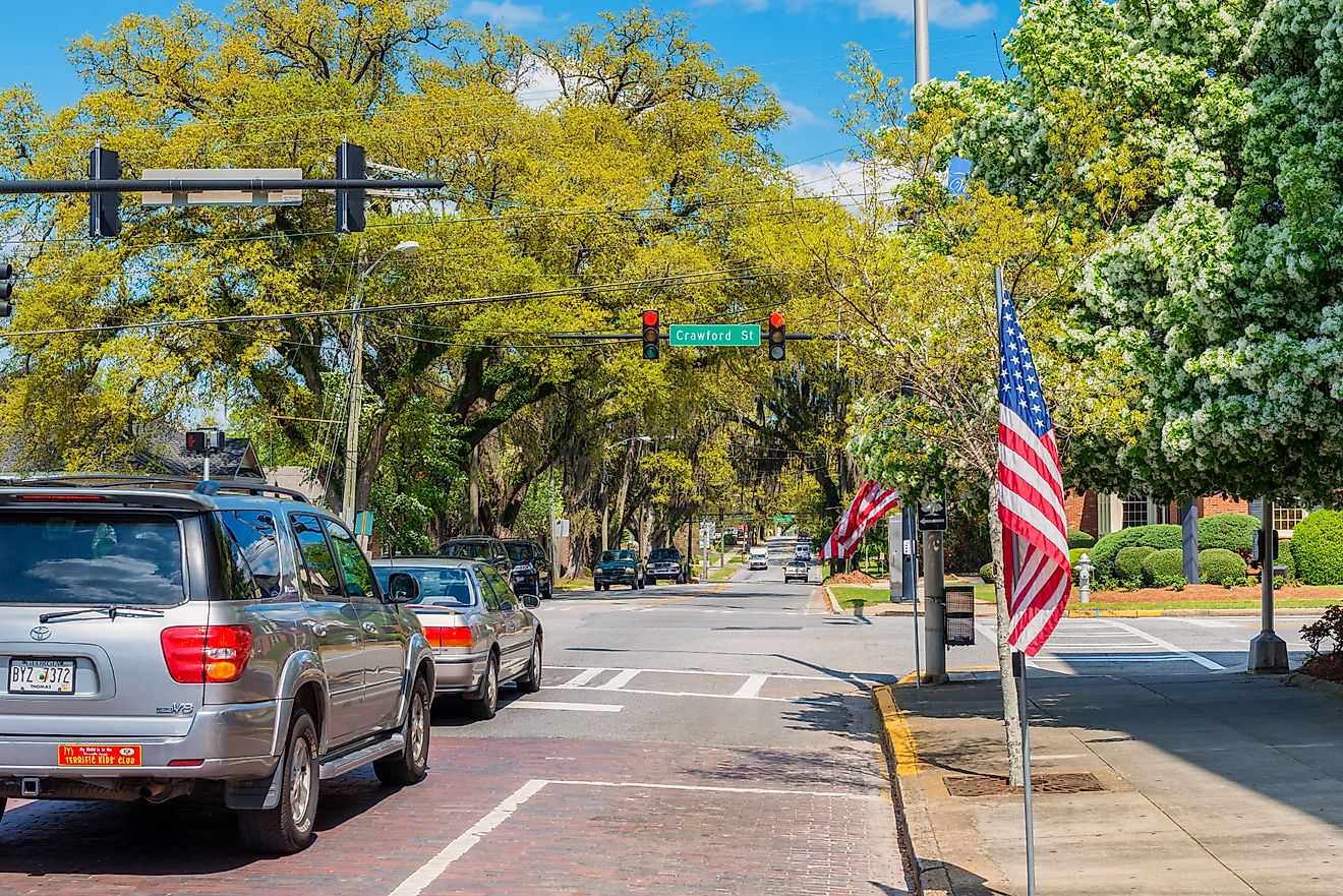 View of downtown Thomasville in Georgia. Editorial credit: Allard One / Shutterstock.com