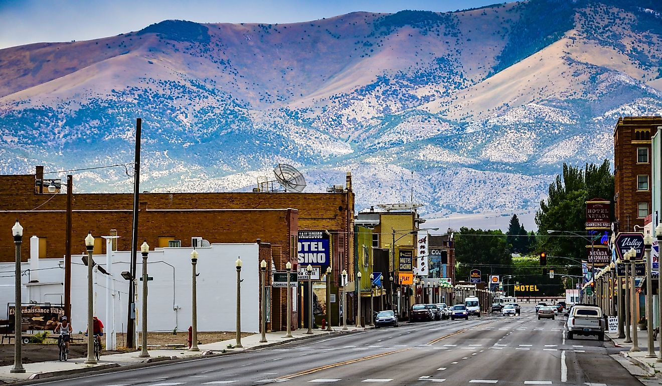 Route 50, the main street in western town of Ely, Nevada. Editorial credit: Sandra Foyt / Shutterstock.com