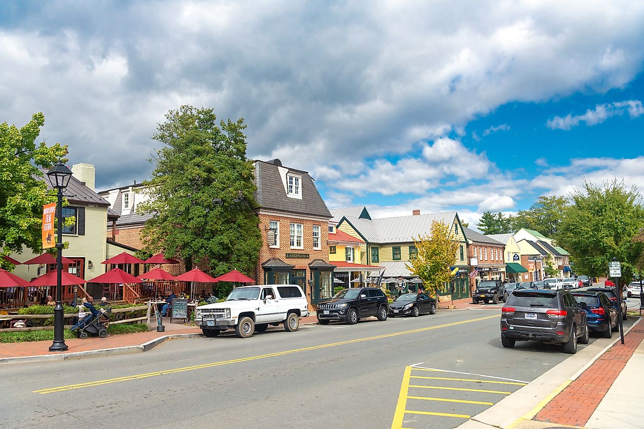 Main Street of Middleburg, Virginia. Editorial credit: Kosoff / Shutterstock.com.