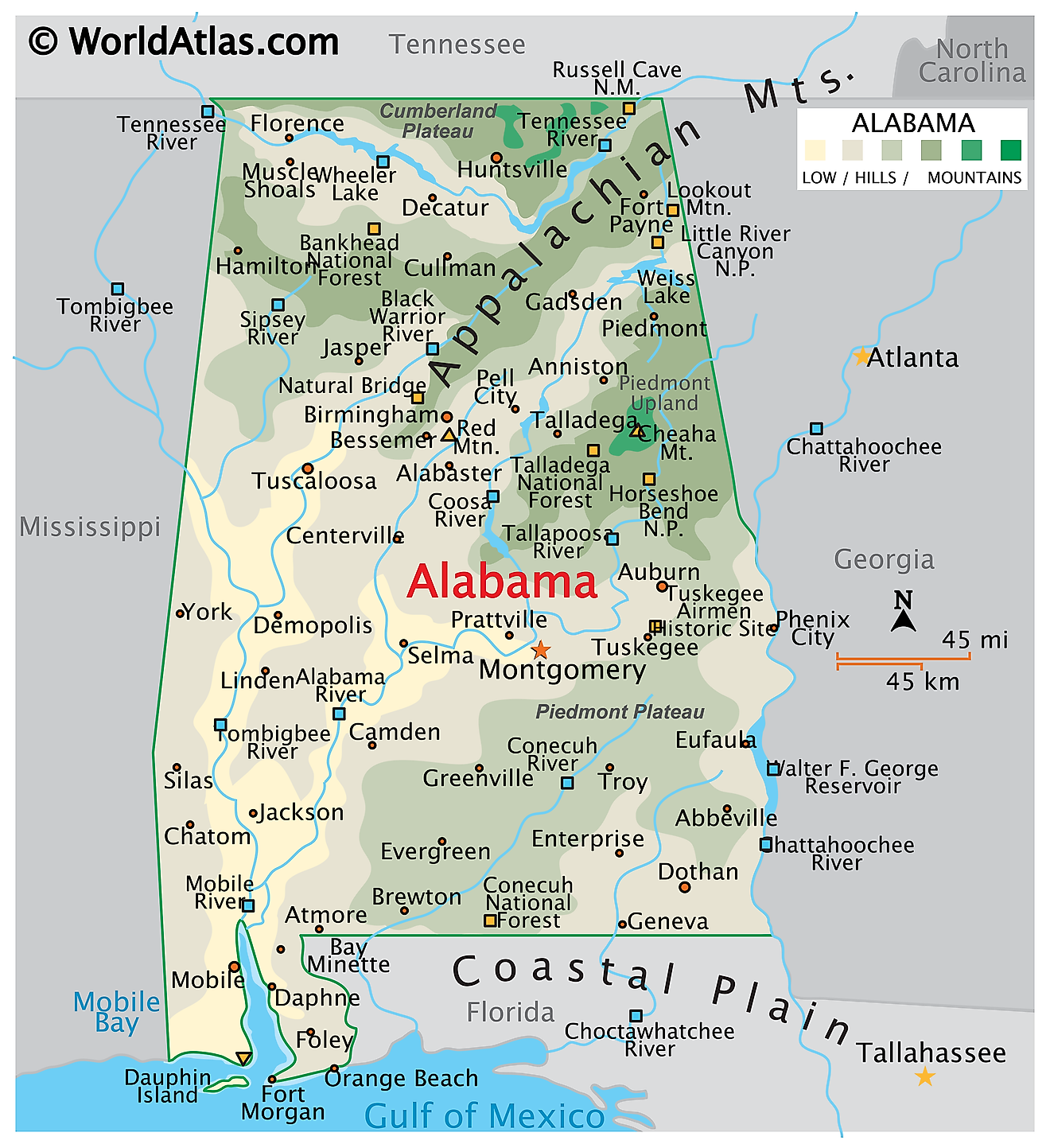 Alabama Maps & Facts World Atlas