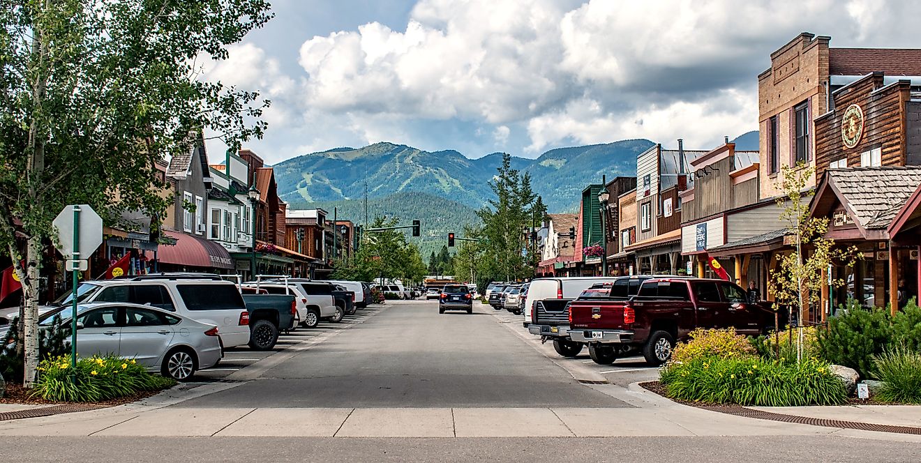 Mainstreet in Whitefish, Montana. Editorial credit: Beeldtype / Shutterstock.com