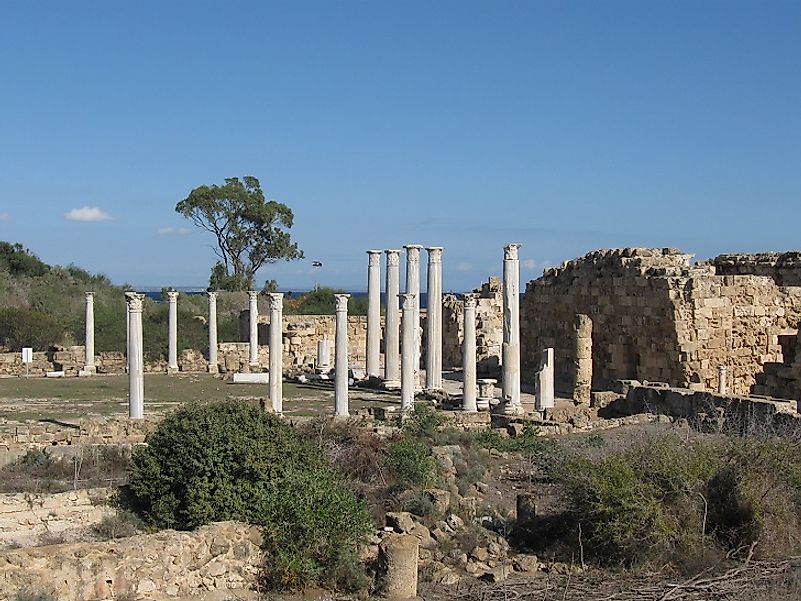 Ancient ruins of Salamis-in-Cyprus, near the site of the Battle of Salamis in the 5th Century BC.