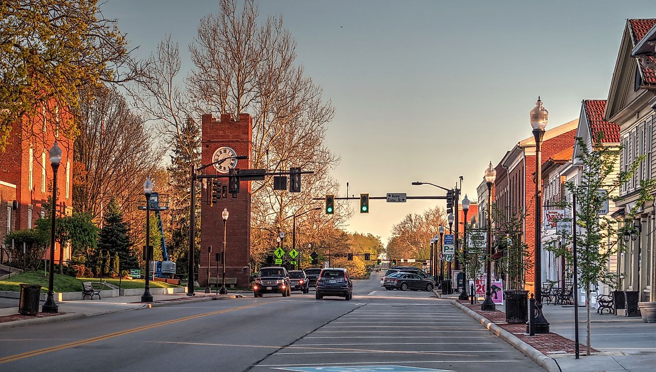 Historic downtown area in the town of Hudson, Ohio. Editorial credit: Lynne Neuman / Shutterstock.com