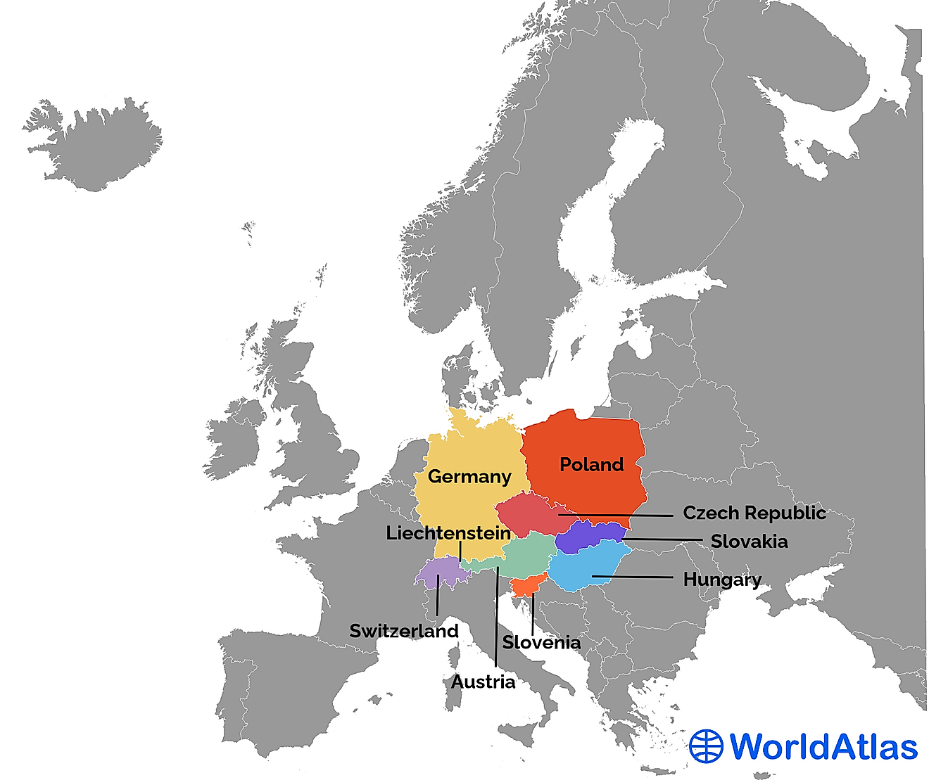 Mapa De Los Paises De Europa Central Images