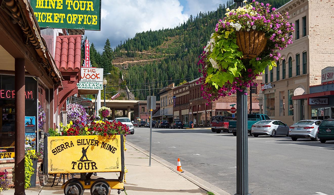 A picturesque main street in the historic mining town of Wallace, Idaho. Image Credit via Kirk Fisher.