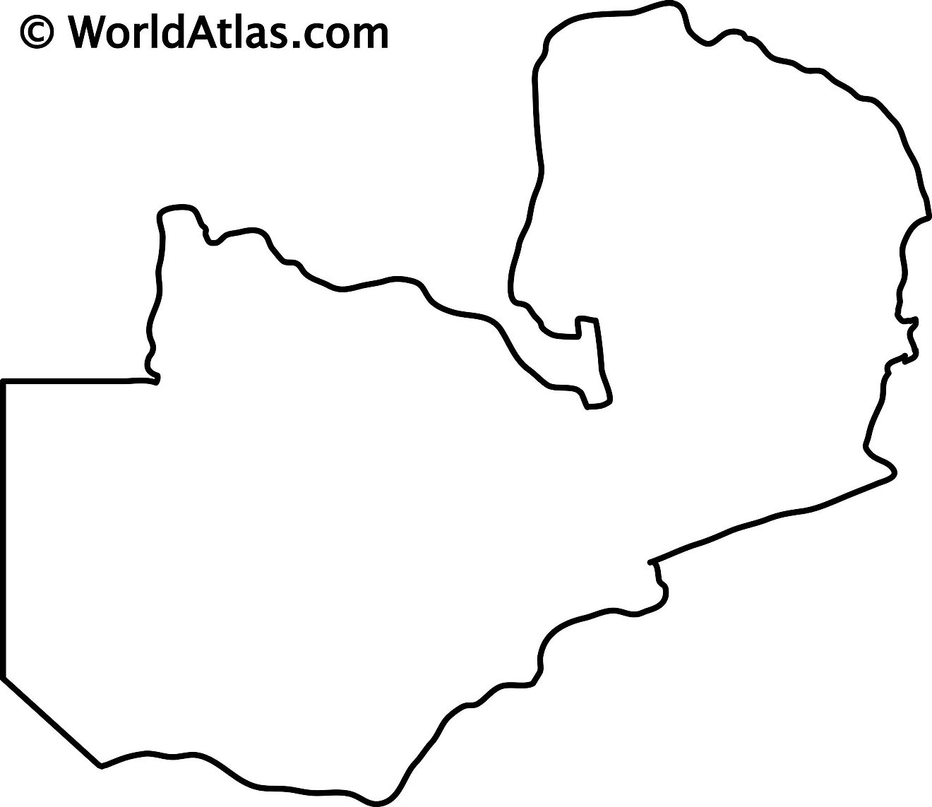 zambia map outline