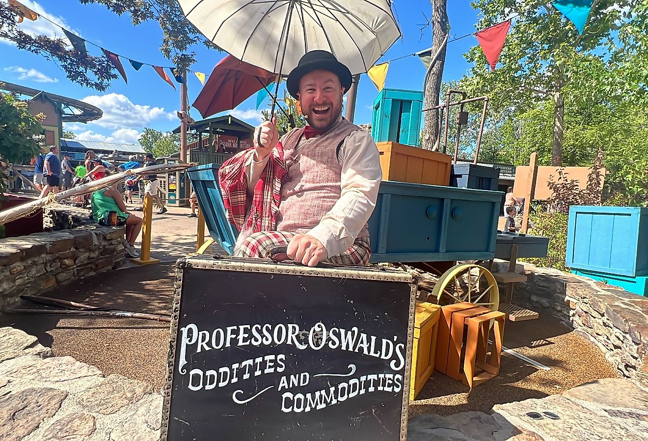 Professor Oswalds Oddities and Commodities at Silver Dollar City amusement park in Branson, Missouri. Image credit Ritu Manoj Jethani via Shutterstock