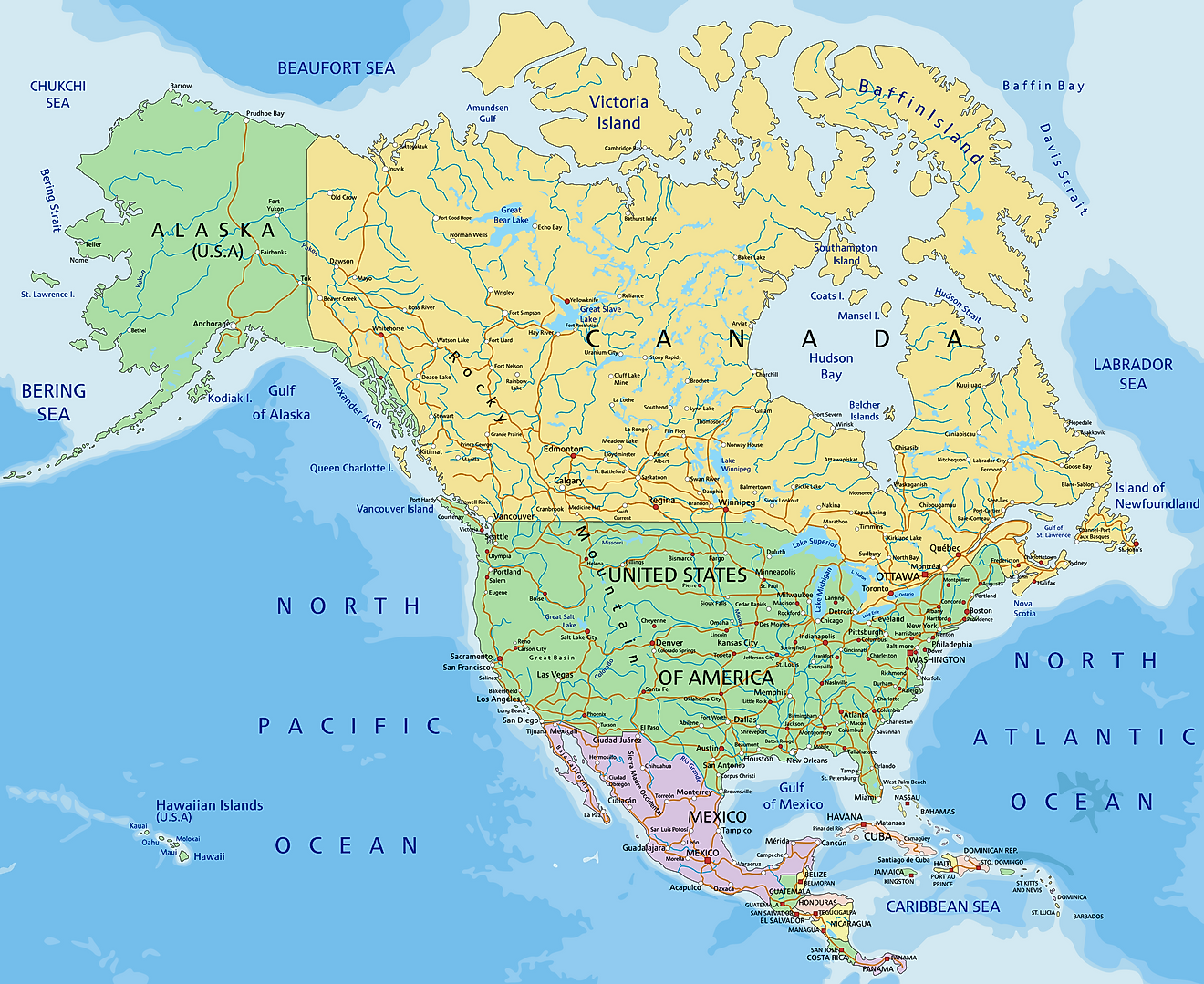 map north america countries        <h3 class=