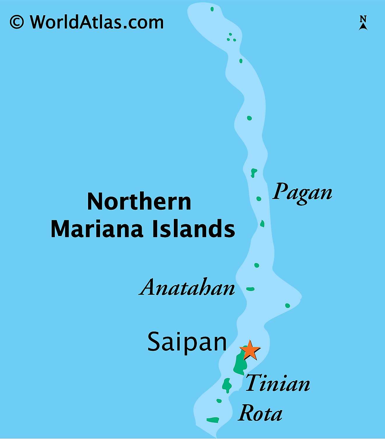 Saipan Map Outline