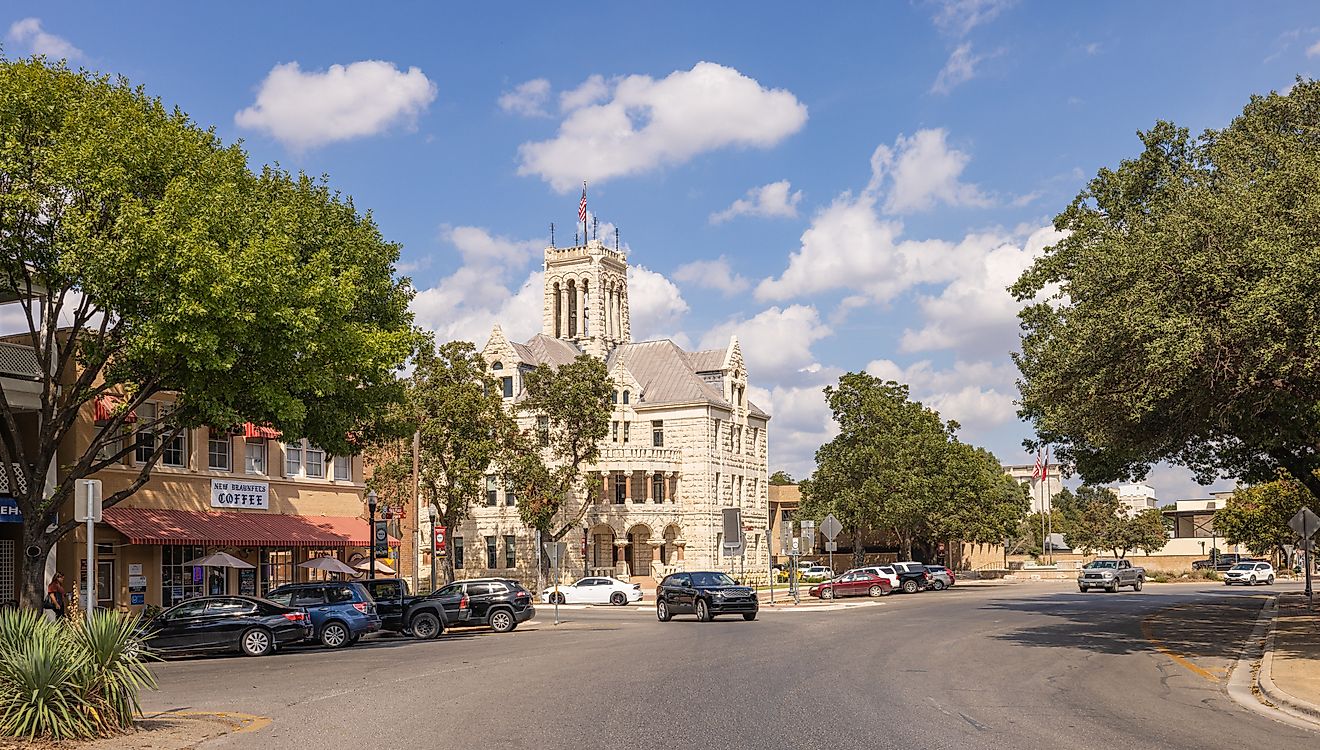 The Comal County Courthouse in downtown New Braunfels, Texas. Editorial credit: Roberto Galan / Shutterstock.com