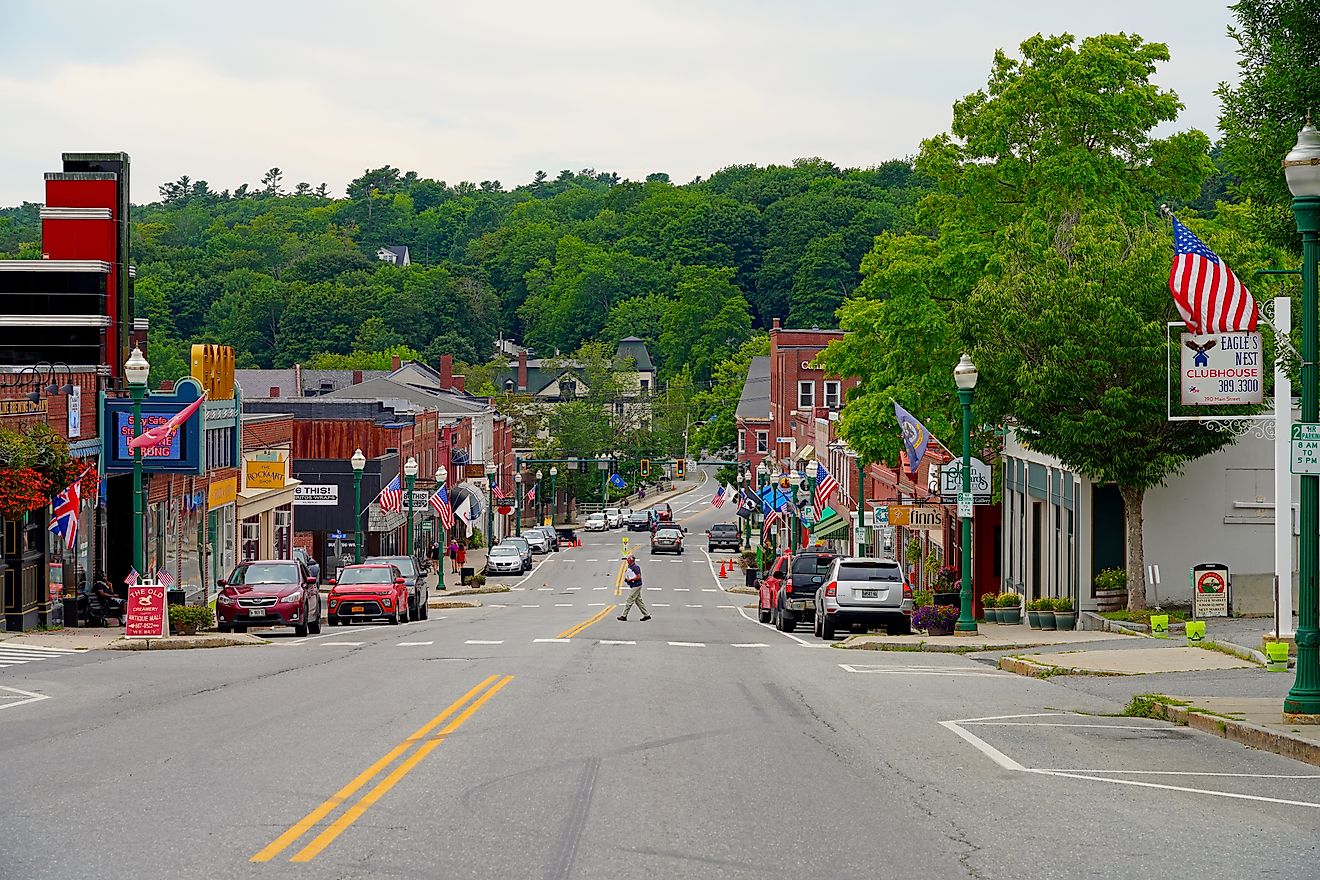 View of downtown Ellsworth, Maine. Editorial credit: EQRoy / Shutterstock.com