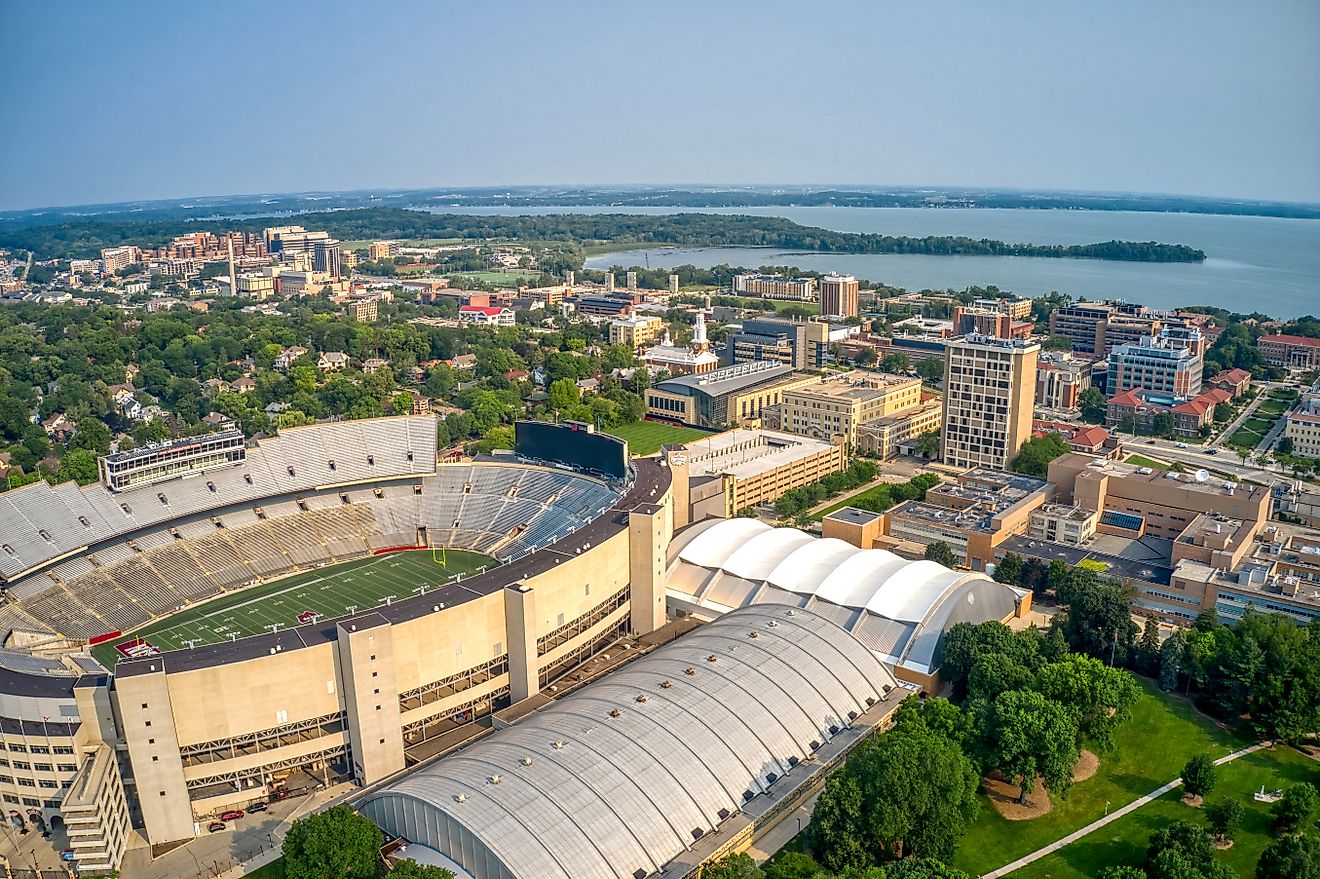 The college town of Madison, Wisconsin. 